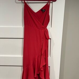 Lulu's Vibrant Red High Low Dress